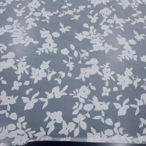 ORGANDY BURNOUT FLORAL WHITE
