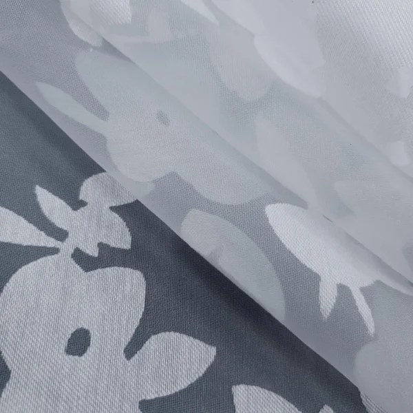 ORGANDY BURNOUT FLORAL WHITE