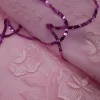 ORGANZA BORDER SEQ EMBROIDERY PINK