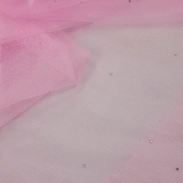 DEW DROP EMBELLISHED ORGANZA FISH-EGG PINK