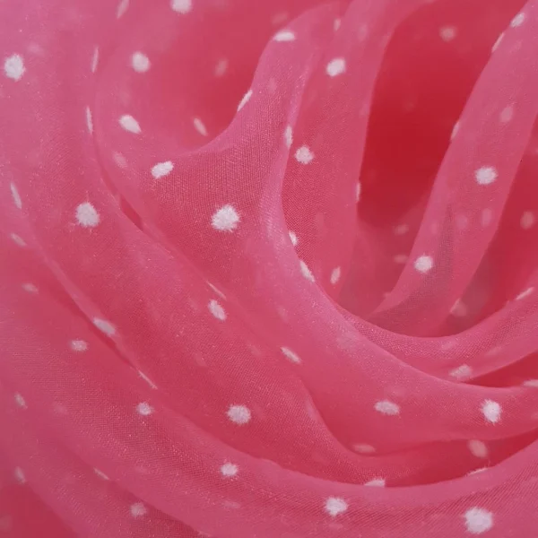 ORGANZA DOTS PINK