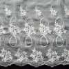 ORGANZA  EMBROIDERED  BIG FLORAL DESIGN CREAM