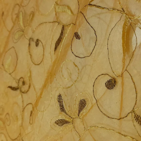 ORGANZA LUREX EMBROIDERY BRONZE