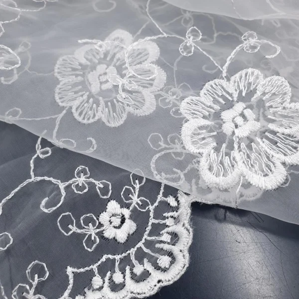 ORGANZA  EMBROIDERED  FLORAL
