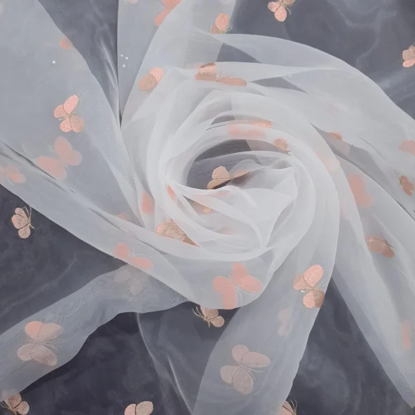 EMBROIDERED (TUFTED) ORGANZA BUTTERFLY