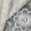 ORGANZA HEAVY EMBROIDERY DAISY CREAM