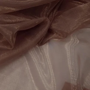 ORGANZA MULTI-TONE  LUREX YARN EMBELLISHED CINNAMON
