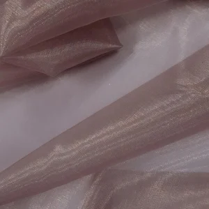 ORGANZA MULTI-TONE  LUREX YARN EMBELLISHED MINK