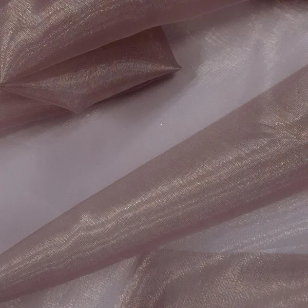 ORGANZA MULTI-TONE  LUREX YARN EMBELLISHED MINK