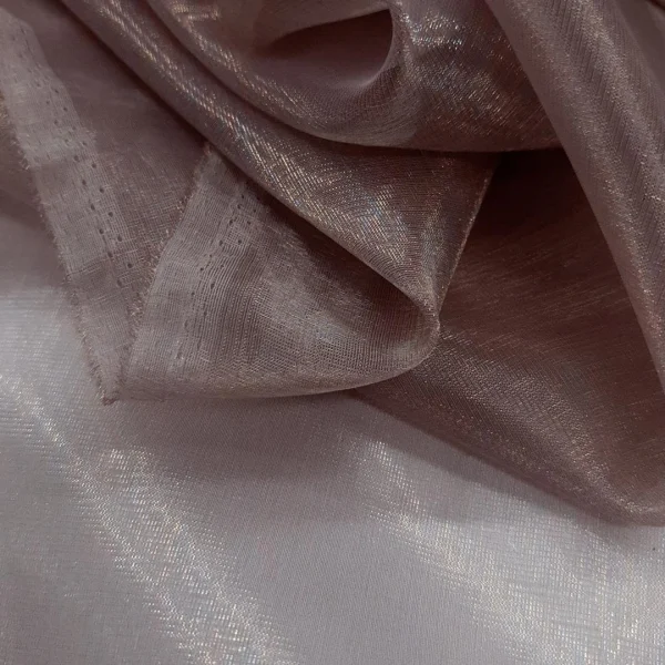 ORGANZA MULTI-TONE  LUREX YARN EMBELLISHED MINK