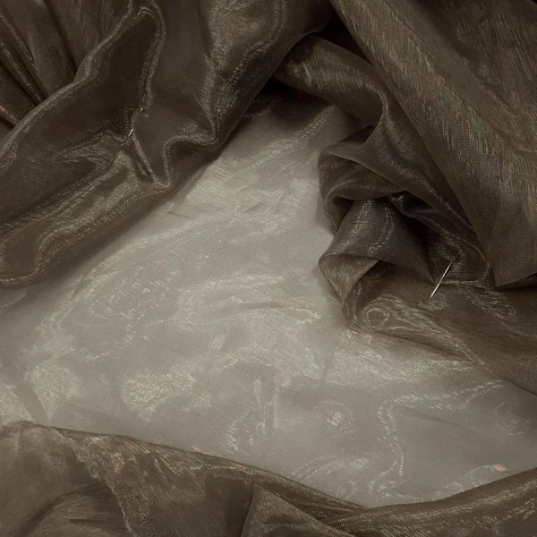 ORGANZA MULTI-TONE  LUREX YARN EMBELLISHED