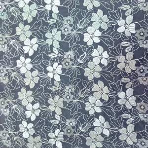 ORGANZA MOTHER OF PEARL CORDED WHITE