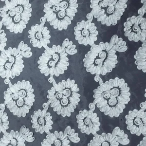 ORGANZA WITH RIBBON EMBOSSING WHITE