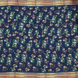 PRINTED CHIFFON FLORAL NAVY