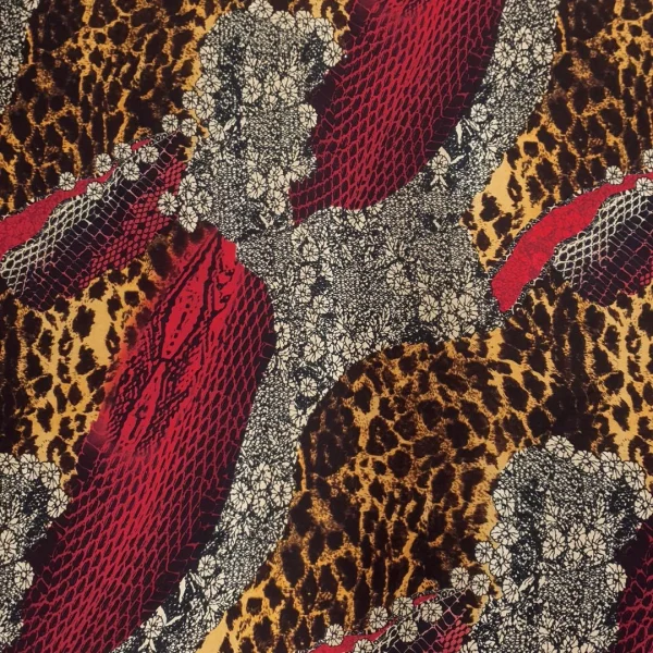 PRINTED CHIFFON INGWE FLORAL RED