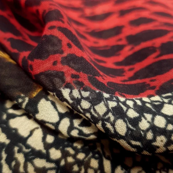PRINTED CHIFFON INGWE FLORAL RED
