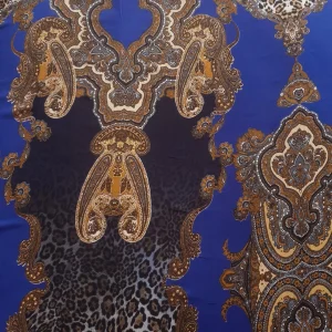 DIGITAL PRINTED CHIFFON  INGWE PAISLEY ROYAL