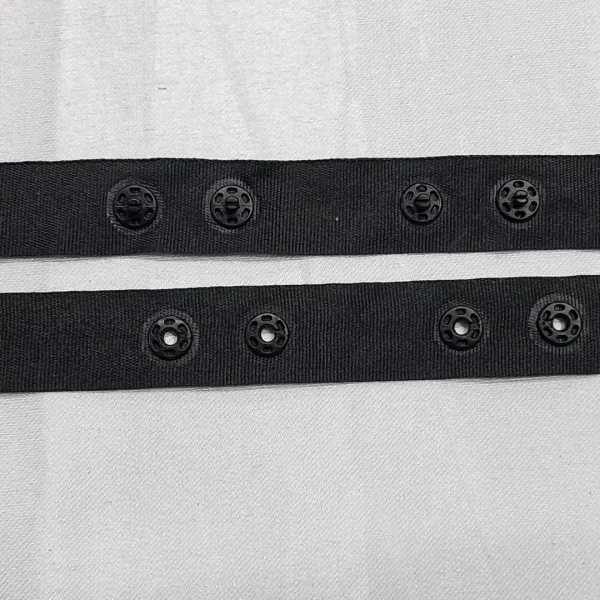 PRESS STUD   SNAP FASTENER TAPE BLACK