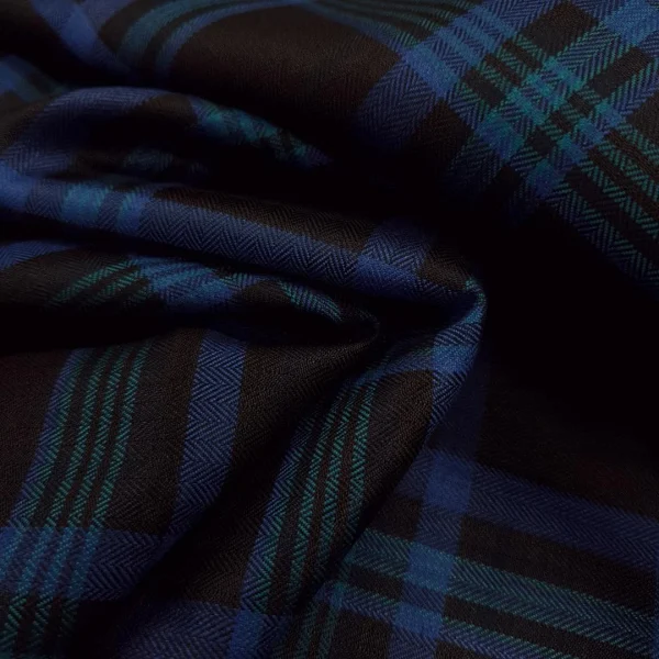 POLY RAYON SUITING CHECK HERRRINGBONE BROWN