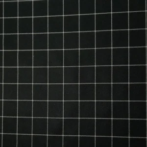 TWILL-CHECK SUITING BLACK
