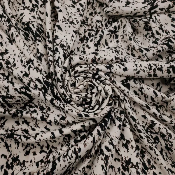 PRINTED PEACH CREPE INGWE CREAM
