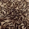 PYCLX-LF.BRN-2.webp PRINTED YORYU CHIFFON LUREX LEAF BROWN