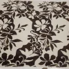 RAYON PRNTD CHALLIS BIG FLORAL CREAM n BROWN