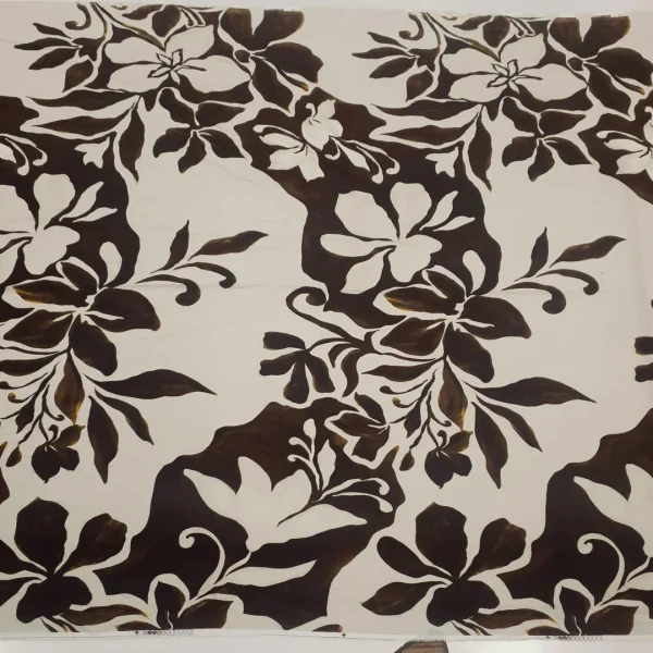 RAYON PRNTD CHALLIS BIG FLORAL CREAM n BROWN