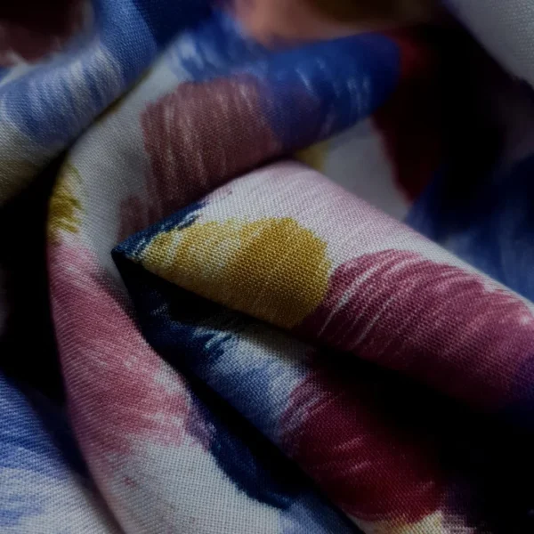RAYON CHALLIS PRINT BRUSH STROKE GOLD