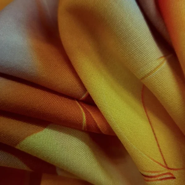 RAYON CHALLIS PRINTED ROSE YELLOW