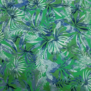 RAYON PRINTED TROPICAL GREEN