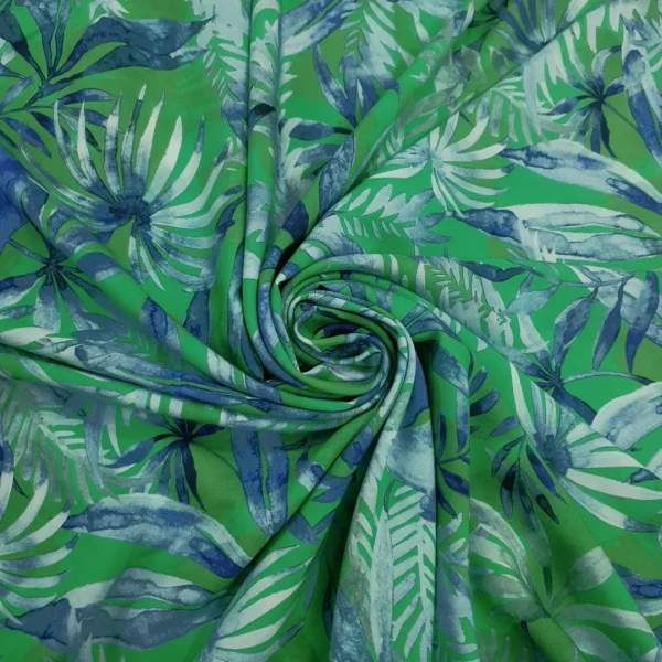 RAYON PRINTED TROPICAL GREEN