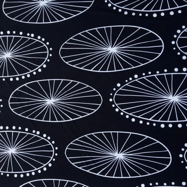 RAYON PRINTED WHEEL BLACK
