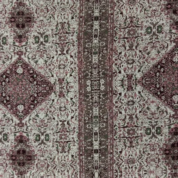 RAYON PRINTED DIAMOND PINK IVORY