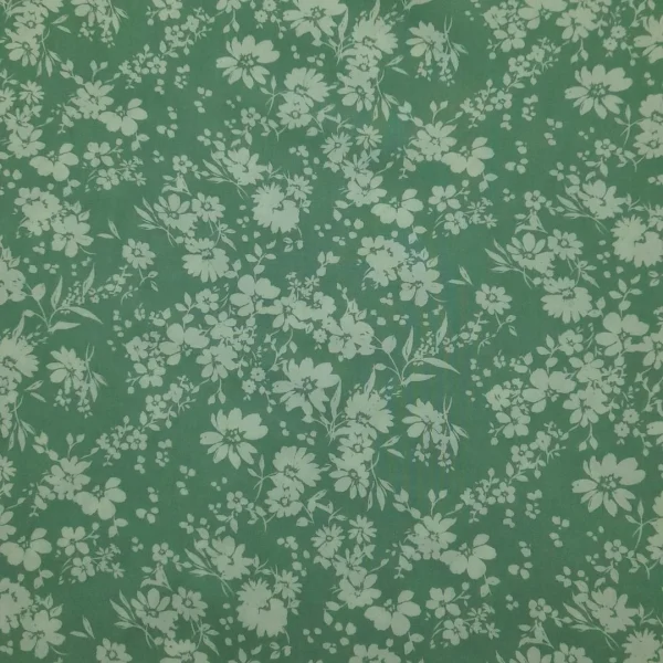 RAYON CHALLIS PRINT SMALL FLOWERS FLORAL MINT