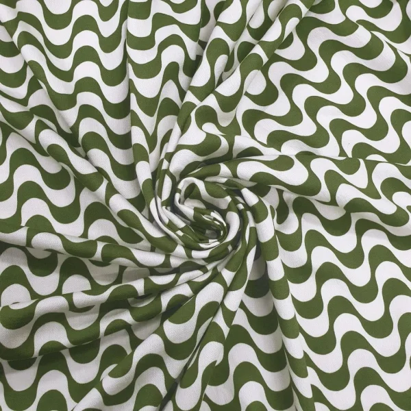 RAYON VISC CRINKLE WAVE GREEN
