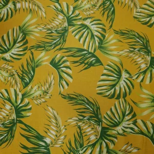 PRINTED STRETCH DUCHESS TROPICAL YELLOW