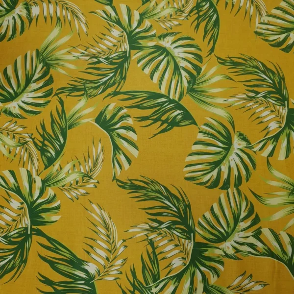 PRINTED STRETCH DUCHESS TROPICAL YELLOW