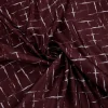 PRINTED DUCHESS SATIN BLOCK MAROON