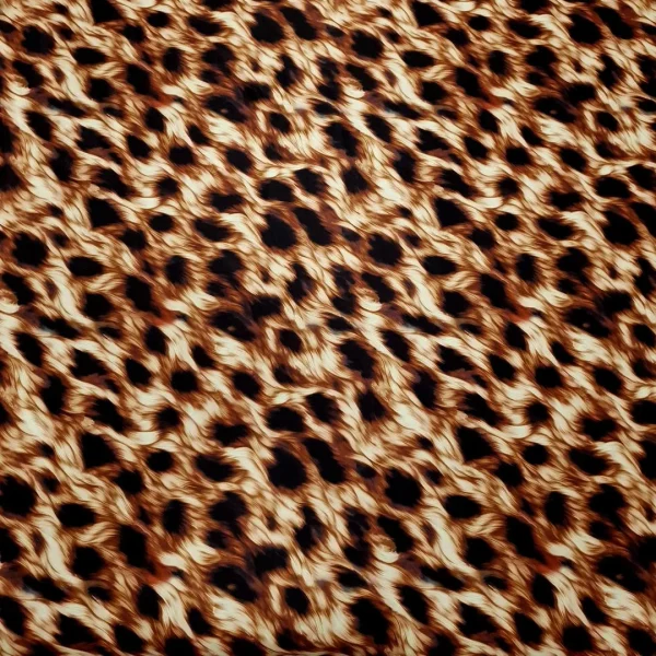 PRINTED DUCHESS SATIN FLAMES BROWN