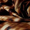PRINTED DUCHESS SATIN FLAMES BROWN