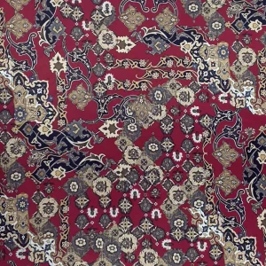 PRINTED DUCHESS SATIN MULTI FLORAL MAROON