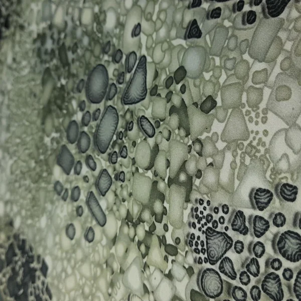 PRINTED DUCHESS SATIN STONES SAGE