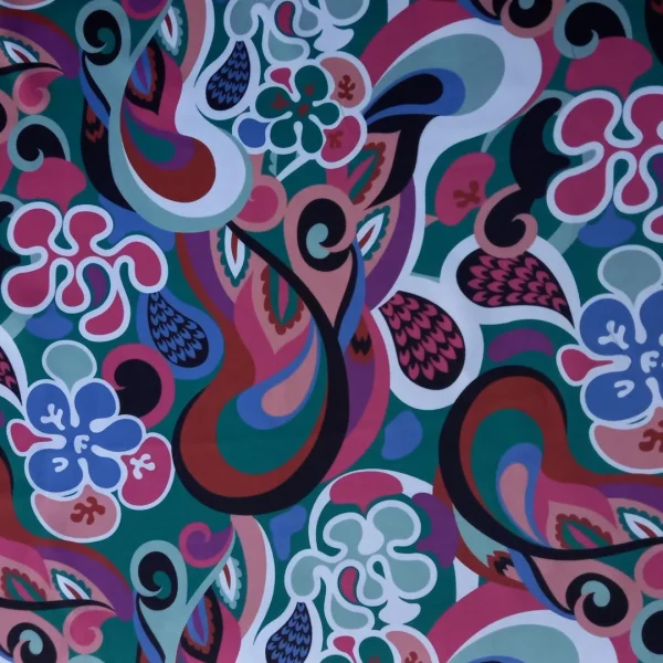 DUTCHESS PRINTED TRADITIONAL  DESIGN CERISE PINK