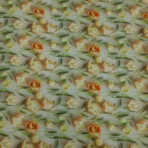 DUTCHESS SATIN PRINTED TULIP BEIGE