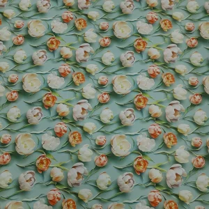 DUTCHESS SATIN PRINTED TULIP2 SAGE