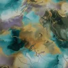 PRINTED DUTCHESS FOILED ABSTRACT WATERCOLOR MINT
