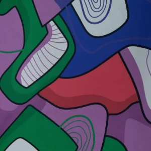 PRINTED ARMANI ABSTRACT(1)  ( D6.C3) TEAL