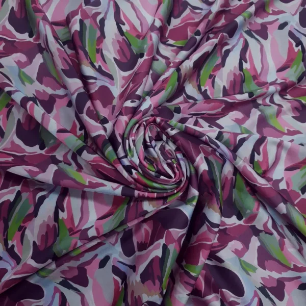 PRINTED ARMANI SATIN PAINTERLY FLORAL CERIS