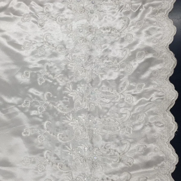 BUBBLE PUFFED SATIN METALLIC IVORY